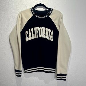 New York Popular Sweater Unisex Small Blue Cotton Embroidery California Brooklyn